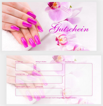 Gutscheinkarten Nagelstudio gdl109
