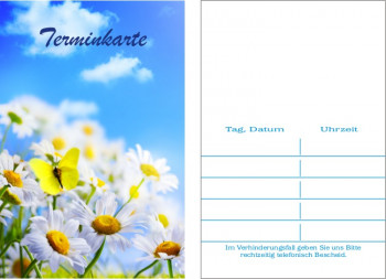 Neutrale Terminkarten 'Blumen Wiese', tk123