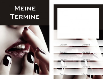 Terminkarten black nails tk116