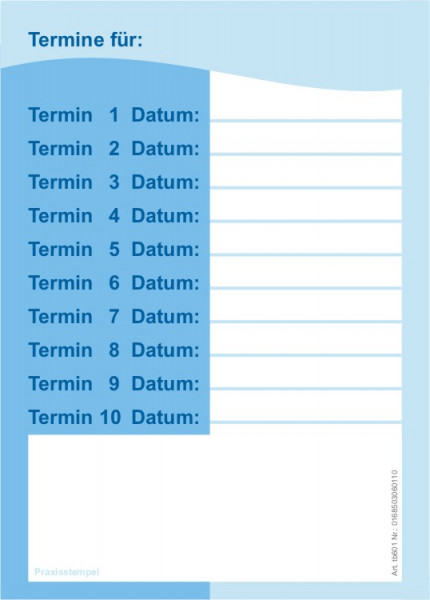 Terminblock tb601 blau