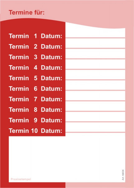 Terminblock tb604 rot