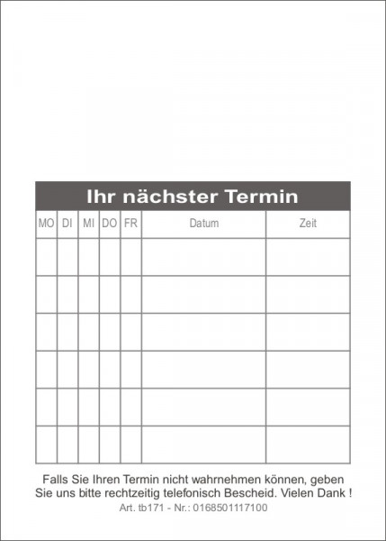 Terminzettel 171