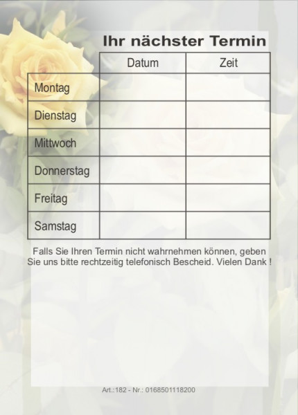 Terminblock Spa tb182 geleb rose