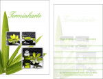 Terminkarten 'Aloe Vera Duftöl' für Massage, Spa und Wellness, tk115
