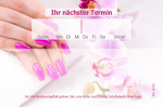 Terminzettel mini 'pink nails' für Nagelstudio und Kosmetik tzm3