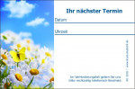 Terminzettel mini 'Natur' blau mit Blumendesign tzm5